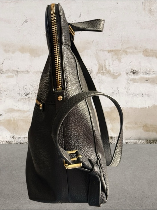 Michael Kors Black Leather Backpack with Gold Hardware main image 5
